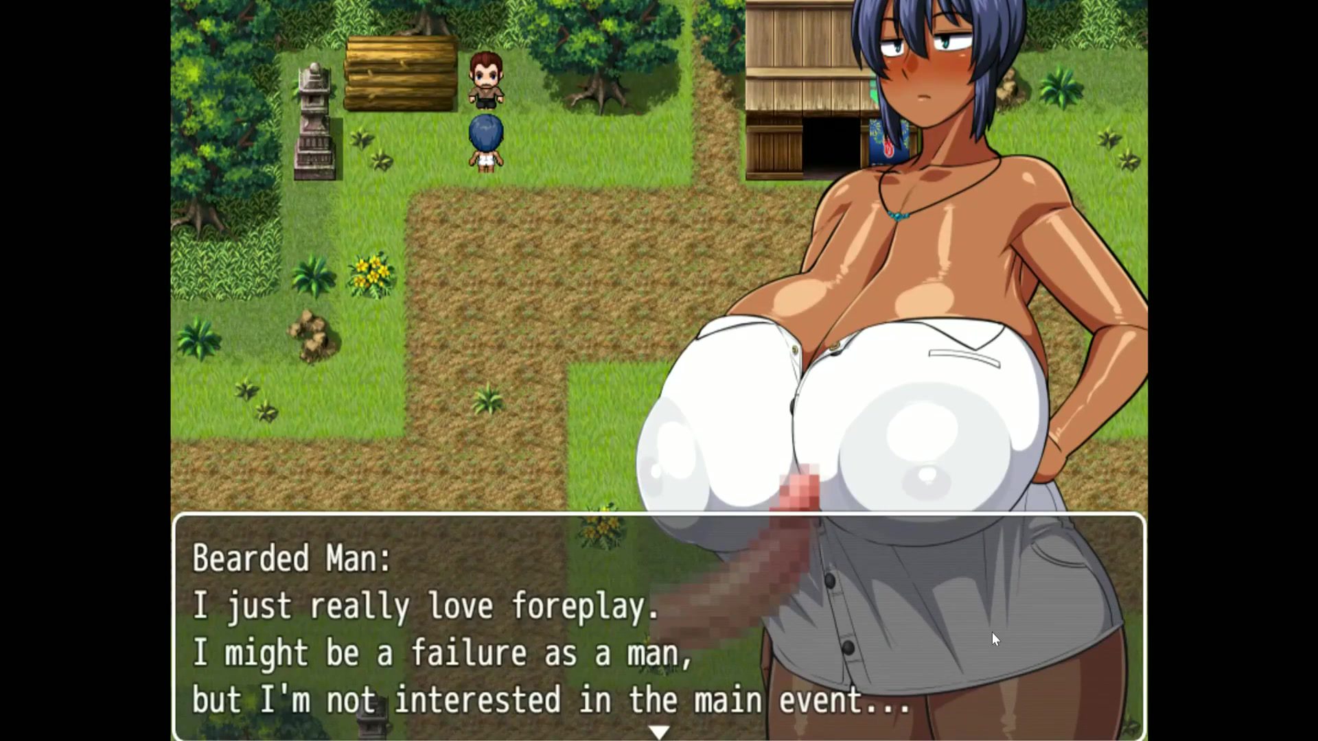 A Stranger Outside Is Taking A Huge Picture Of Natsuki’s Tanned Face In The Hentai Game, Markedly In Ep. 21